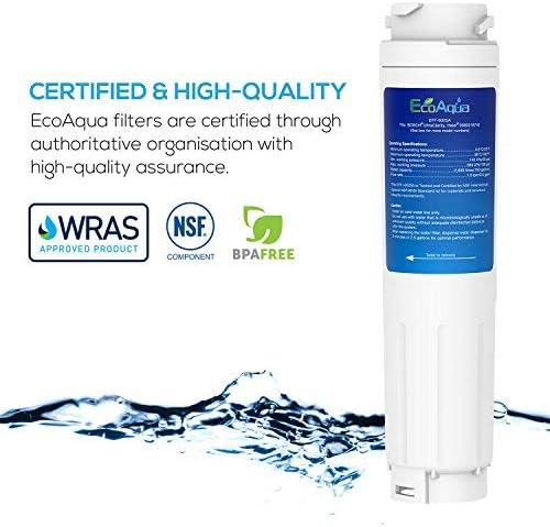 EcoAqua EFF-6025A Kühlschrankwasserfilter Kompatibel mit Bosch Ultra Clarity 644845, KAD62A70, KAD62