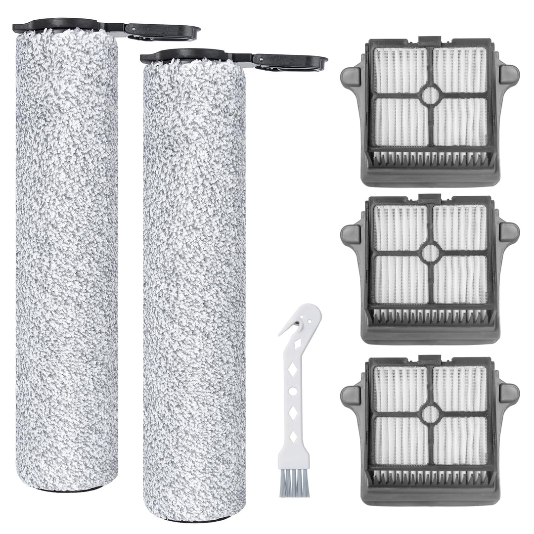 Bürstenrolle Filter Ersatzteile für Tineco FLOOR ONE S7 Steam Nass Trockensauger Zubehörset, 2 Bürst