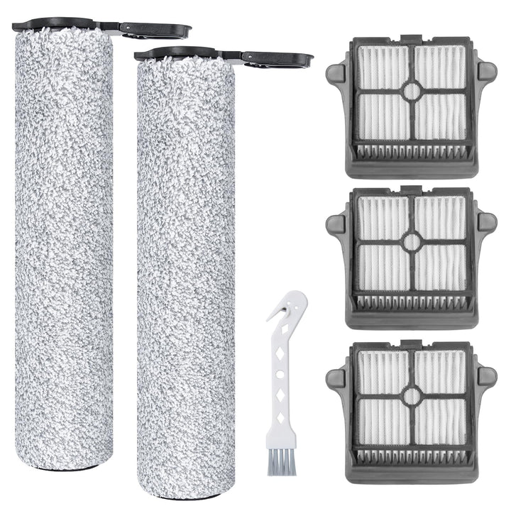 Bürstenrolle Filter Ersatzteile für Tineco FLOOR ONE S7 Steam Nass Trockensauger Zubehörset, 2 Bürst