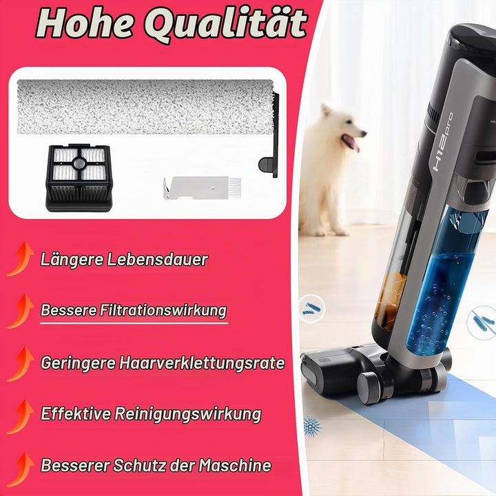 Bürstenrolle Zubehör für Dreame H12 Pro/ H12 Dual/ G10 Pro Nass und Trockensauger, Ersatzteile Zubeh