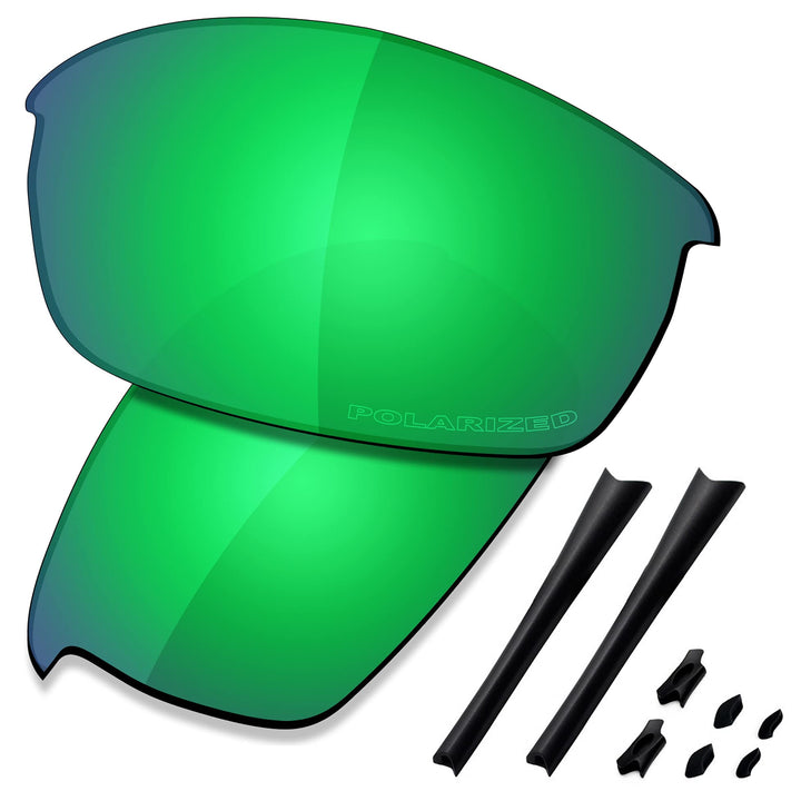 Saucer Premium-Ersatzgläser und Gummi-Kits für Oakley Flak Jacket Sonnenbrillen High Defense - Jade