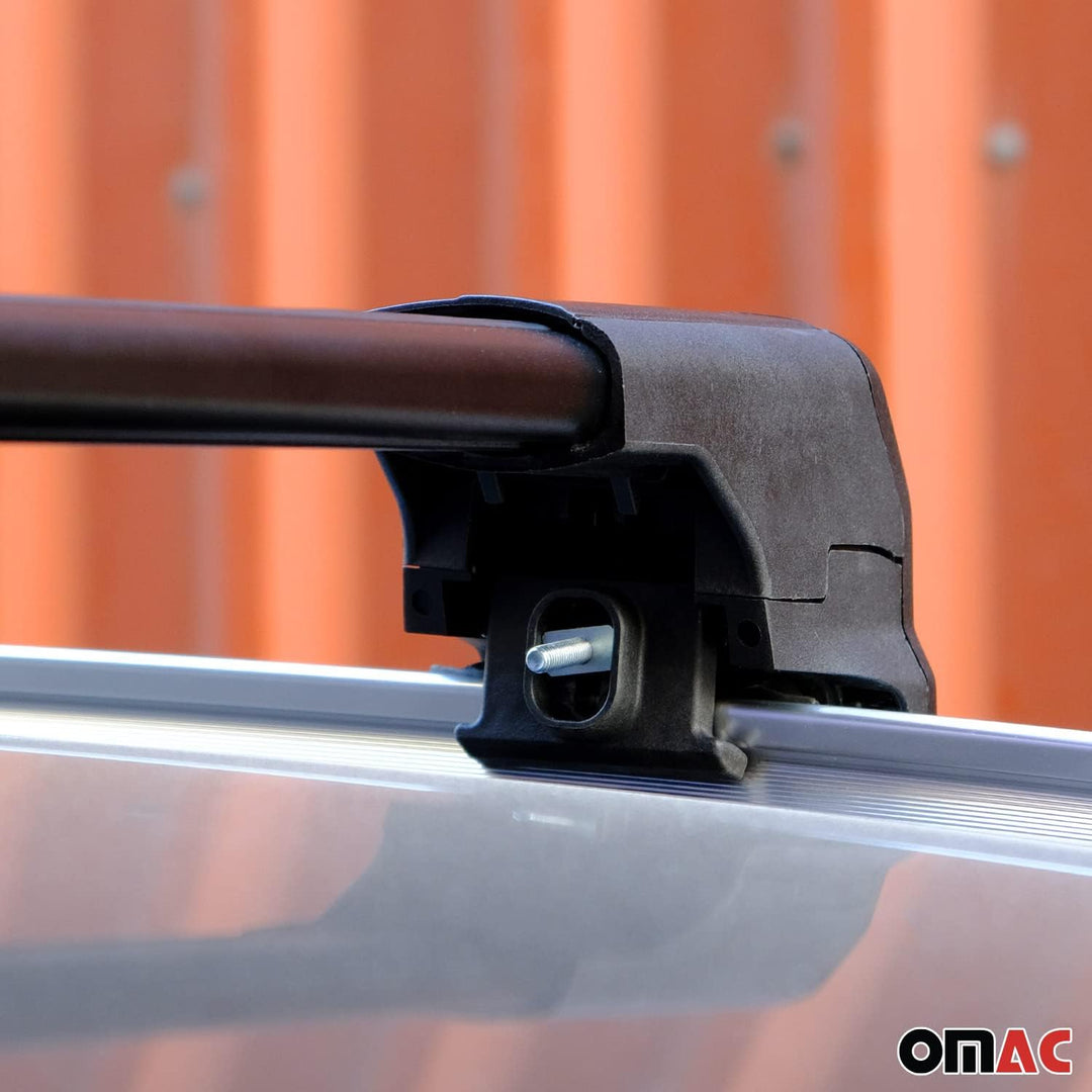 OMAC Dachträger Gepäckträger kompatibel mit Mercedes C Klasse W205 2014-2021 TÜV ABE Alu Schwarz, Sc