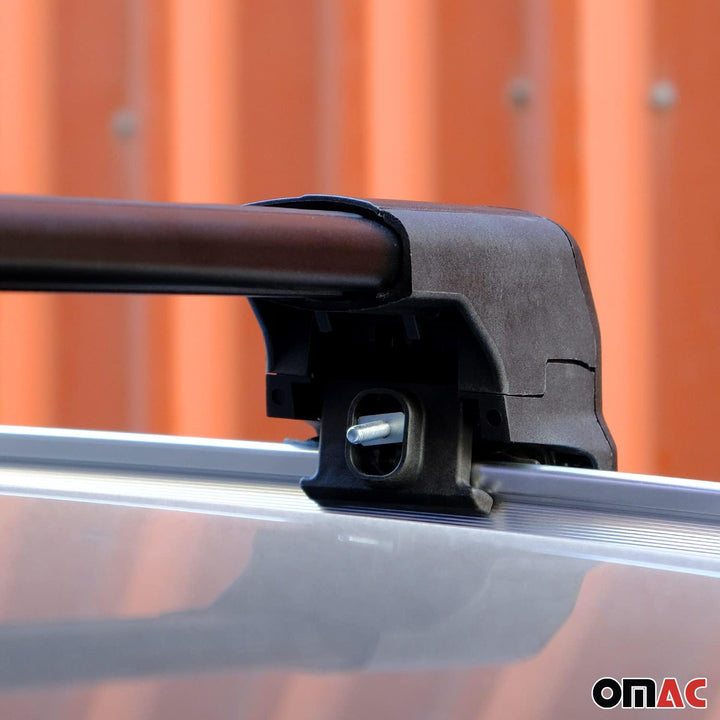 OMAC Dachträger Gepäckträger kompatibel mit Mercedes C Klasse W205 2014-2021 TÜV ABE Alu Schwarz, Sc