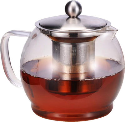 Bambelaa! Teekanne mit Stövchen Siebeinsatz Glas Set Tee Glaskanne Teebereiter Kaffeekanne Teesieb K