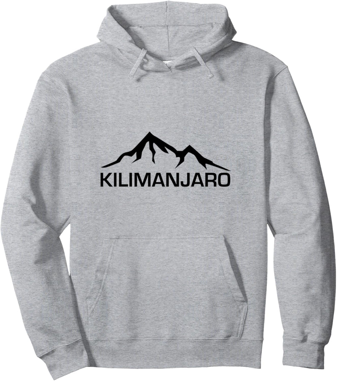 Simple BLACK Mt. Kilimanjaro Graphic Pullover Hoodie