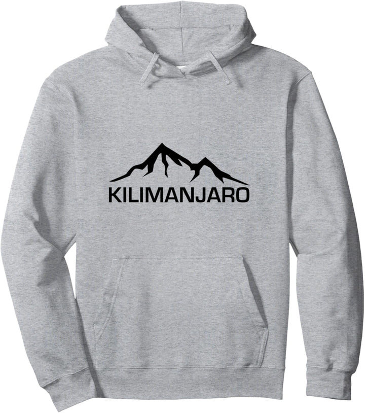 Simple BLACK Mt. Kilimanjaro Graphic Pullover Hoodie