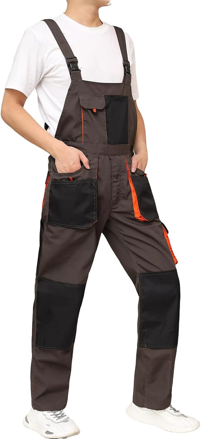 WORK IDEA Herren-Arbeitslatzhose mit Oxford-Knietaschen; strapazierfähige Leinwand Braun XL, Braun X