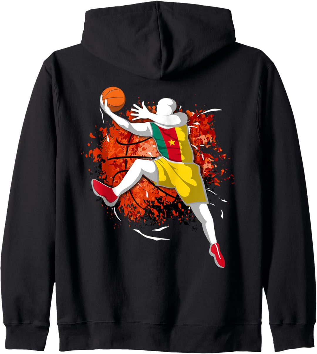 Kameruner Basketball Mannschaft Kamerunische Nationalflagge Kapuzenjacke