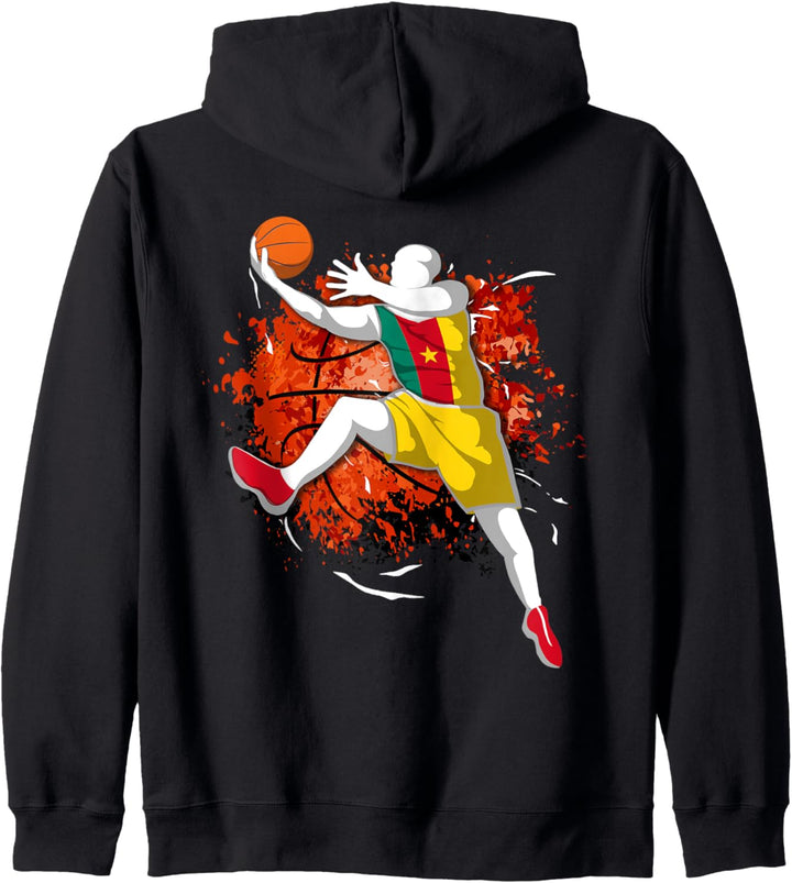 Kameruner Basketball Mannschaft Kamerunische Nationalflagge Kapuzenjacke