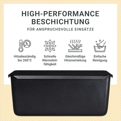 BREADLYST - Premium Brotbackform mit Deckel für Brot und Toastbrot - Backform Kastenform extra hoch,