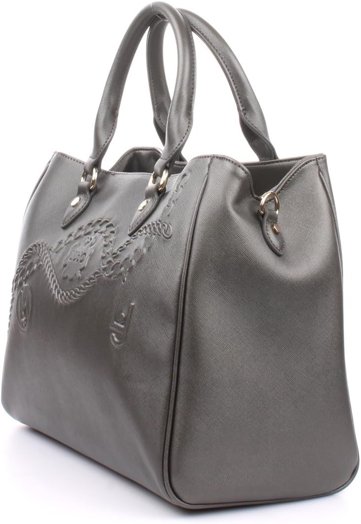 Liu Jo BOSTON BAG N66227E0140 Damen Bowlingtaschen 34x27x17 cm (B x H x T), Grau (Gun metal 90011)