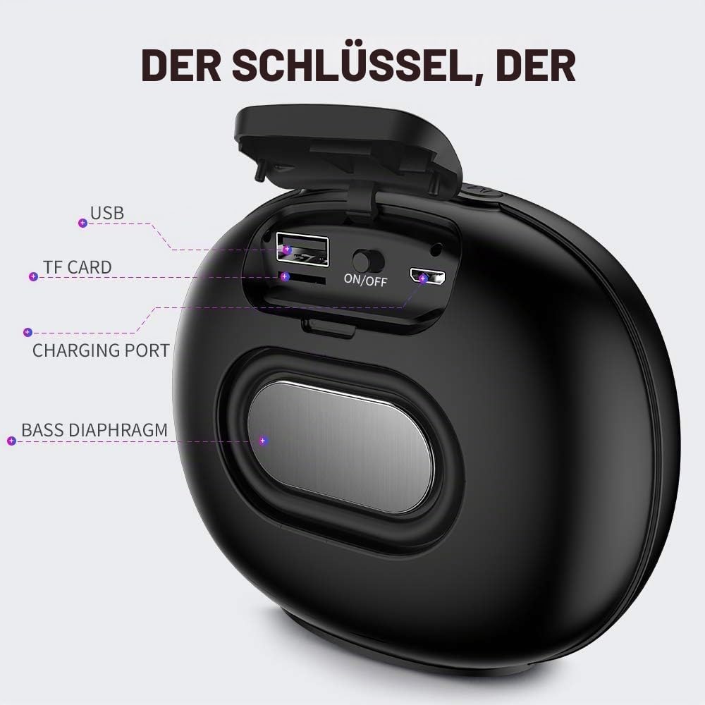 SENXINGYAN Bluetooth Lautsprecher, IPX6 Tragbarer Musikbox 360° HD-Stereo, Soundbox Mini Bluetooth L