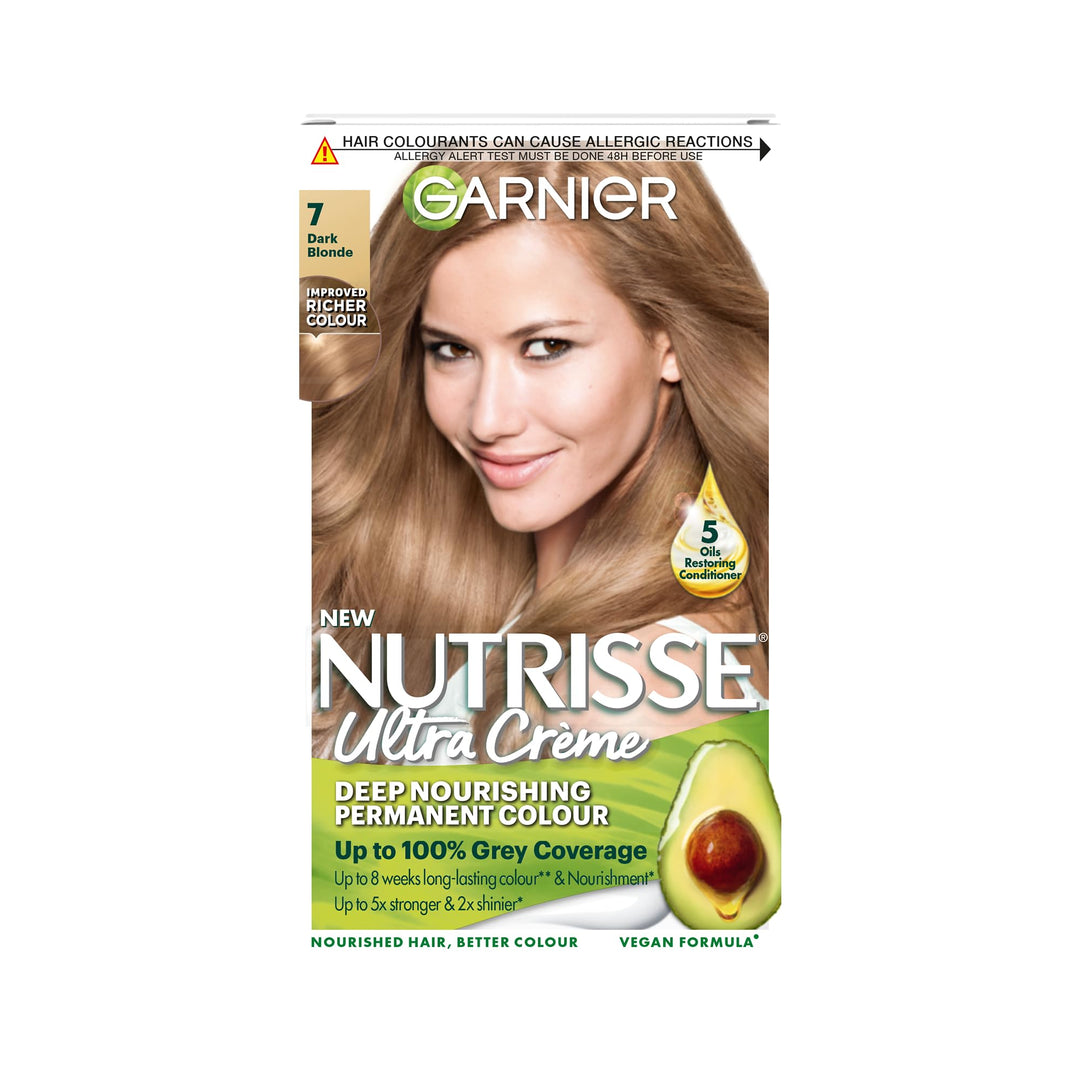 Garnier Nutrisse Hair Colouring Cream 7 Almond/Very Light Brown 7.0 Dunkelblond 1 stück (1er Pack),