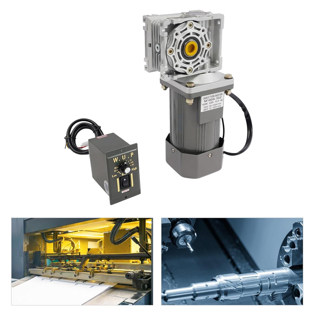 Getriebemotor 220V & 180W Schneckengetriebemotor mit Drehzahlregler - Schneckengetriebe Motor Einste