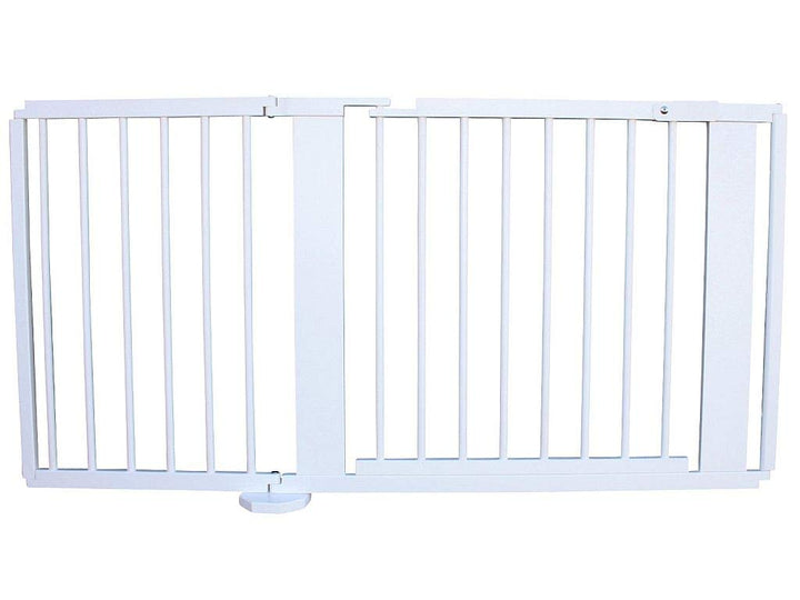 Absperrgitter Türschutzgitter Treppenschutzgitter 119 bis 368 cm massiv Weiss (141cm), 141cm