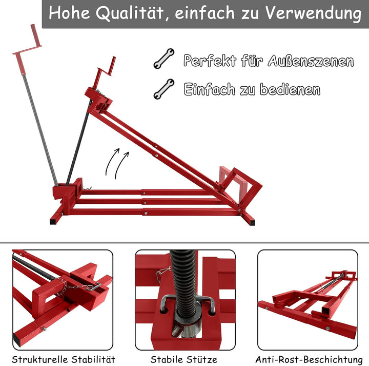 NAIZY Rasentraktorheber 400KG Rasentraktor Hebevorrichtung 45° Neigung verstellbar Rasentraktor-Hebe