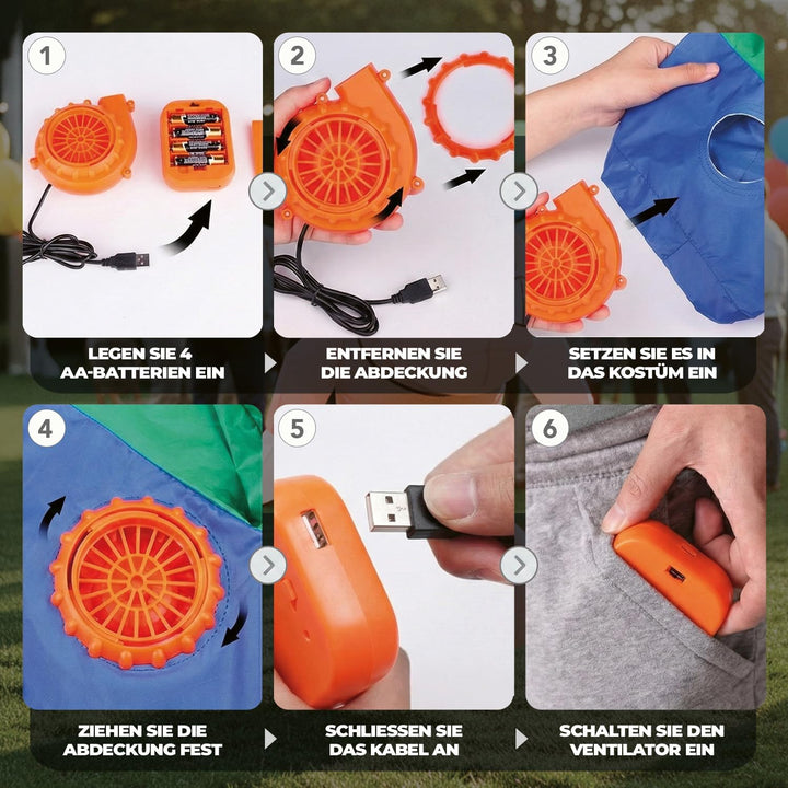 AirSuit® Aufblasbares Kostüm Kuhe | Ausgefallenes Auflbaskostüm | Premium Qualität | Grösse Erwachse