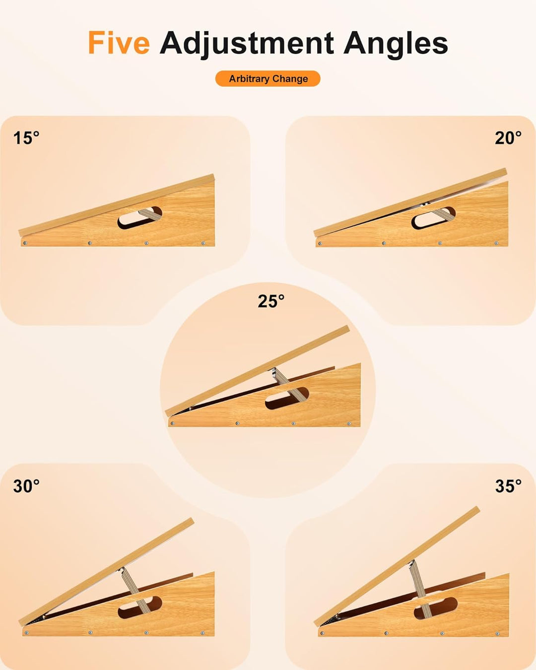 Schrägbrett aus Holz, verstellbares Neigungsbrett und Wadendehner, Stretch-Brett - extra seitliches