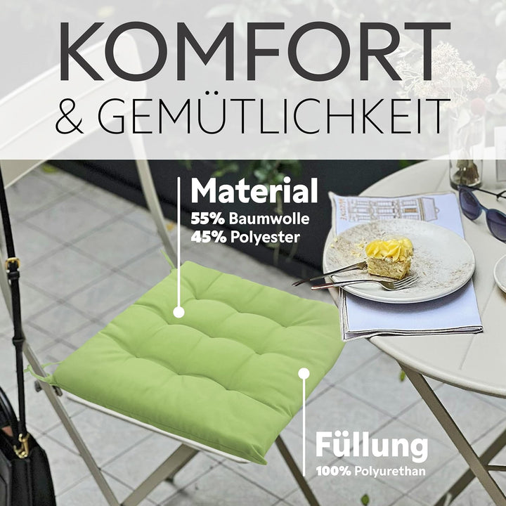 Brandsseller Sitzkissen Dekokissen Stuhlkissen Zierkissen Gartenkissen - 9er Steppung- in Verschiede