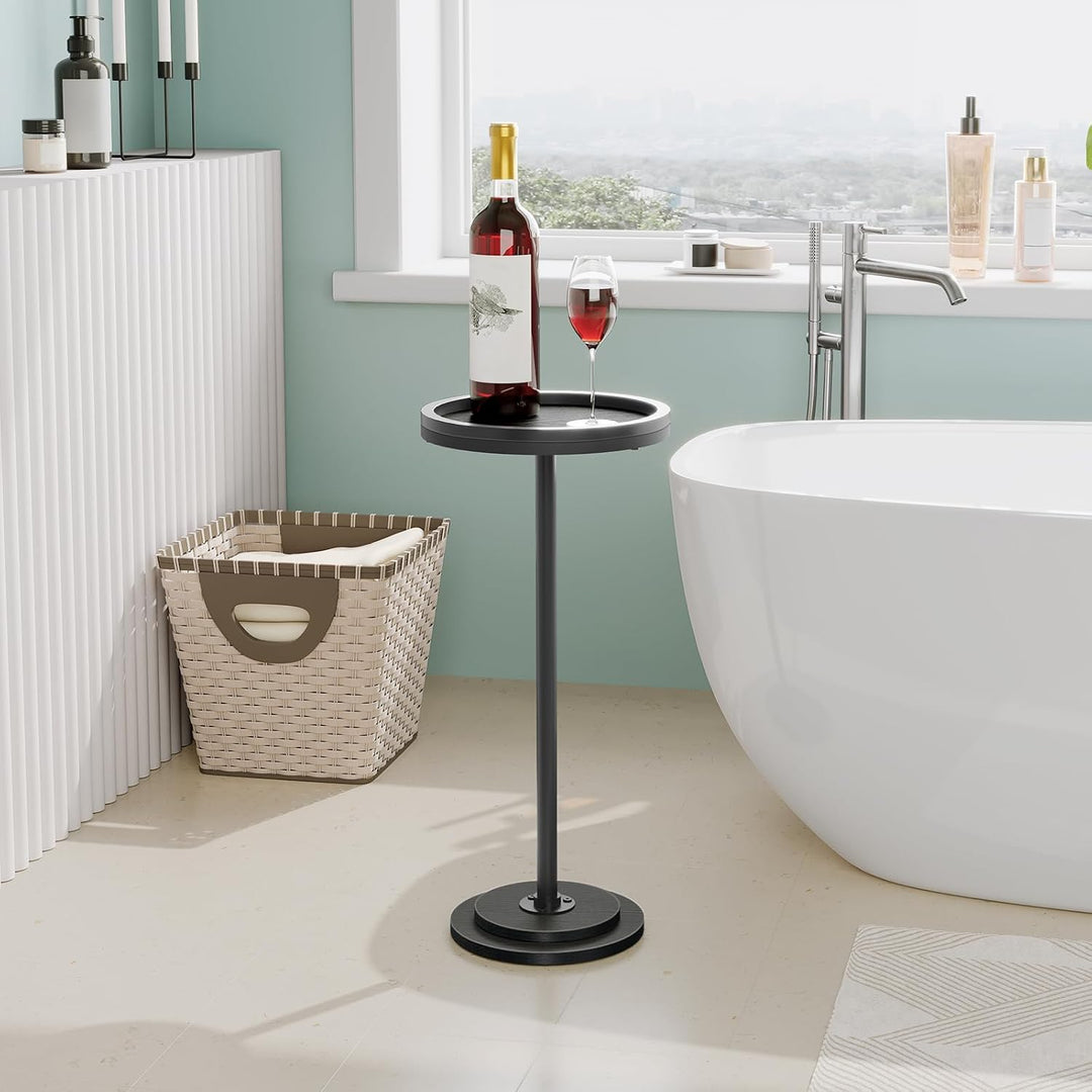 HOOBRO Runder Beistelltisch, Cocktailtisch, Bistrotisch für kleine Räume, Wohnzimmer, Schlafzimmer,