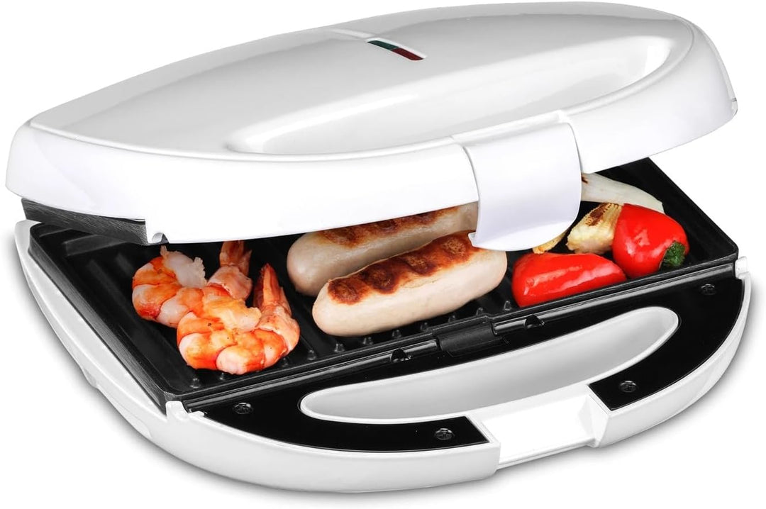 Trisa Sandwichmaker "Tasty Snack" – Antihaftbeschichtete, auswechselbare Platten, gleichmässige Hitz