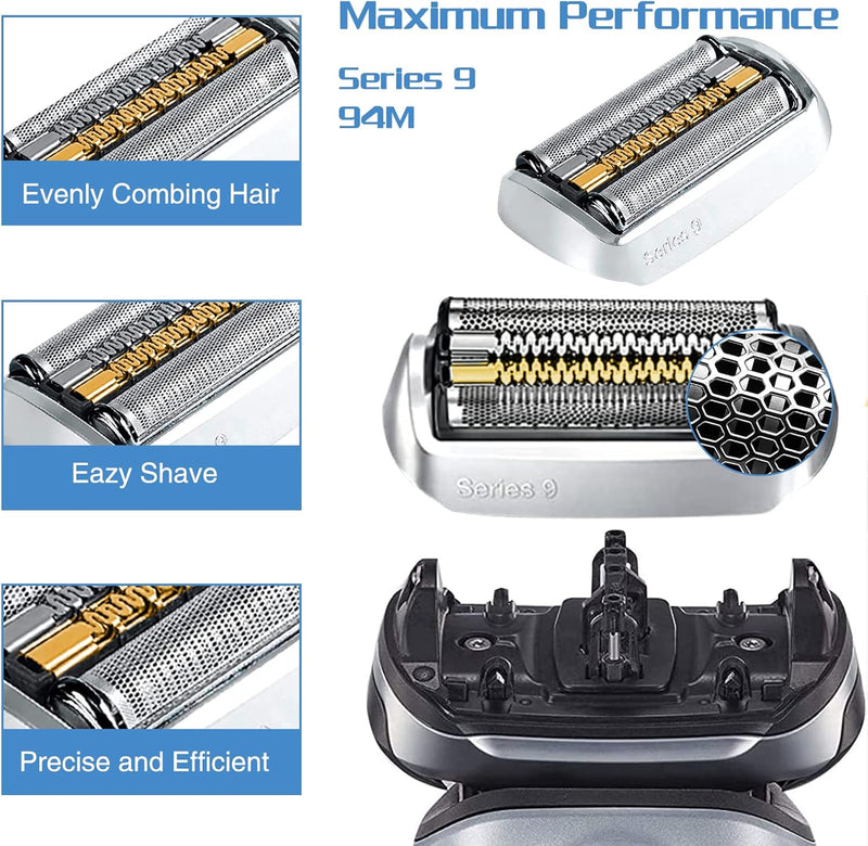 Scherkopf für Braun Series 9/9 Pro,9/9 Pro Ersatzkopf 94m für Elektrorasierer für Braun 9/9 Pro Ersa