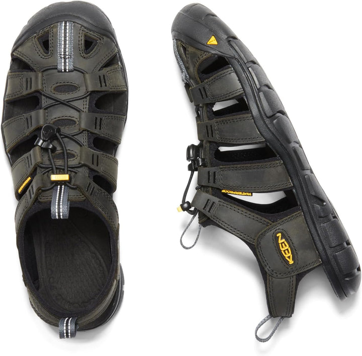 KEEN Clearwater CNX Herren Sandalen 44 EU Magnet Black Leder, 44 EU Magnet Black Leder