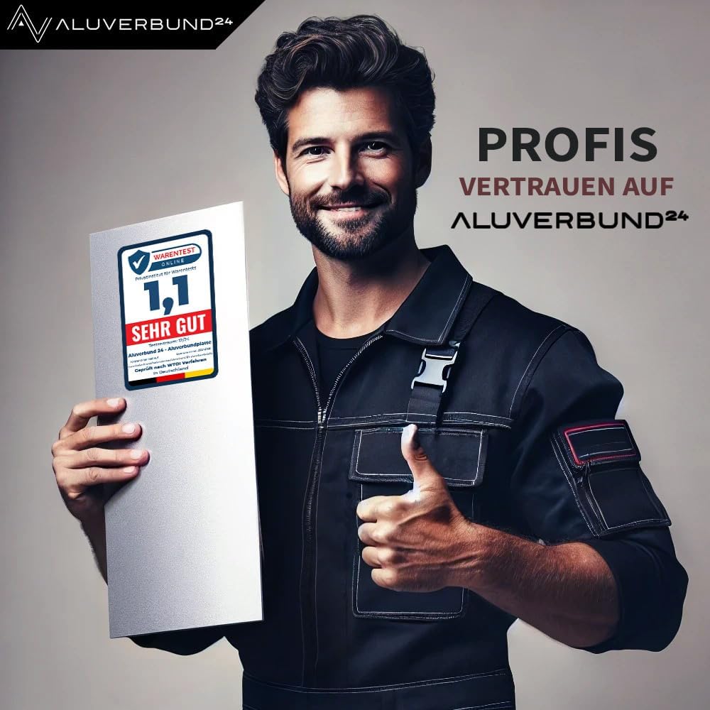 Aluverbund 24 Aluverbundplatte, Aluminium Platte, 3mm dick, Gold-Gebürstet/007, 40x150cm 40x150cm Go