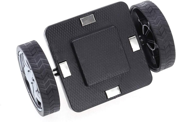 ROSENICE 2 Stück Magnet Räder für Magnetische Bausteine Konstruktionsspielzeug (Schwarz)
