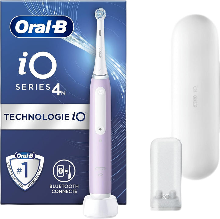 Oral-B iO 4N Elektrische Zahnbürste, Lavendel, mit Bluetooth, 1 Bürste, 1 Reiseetui