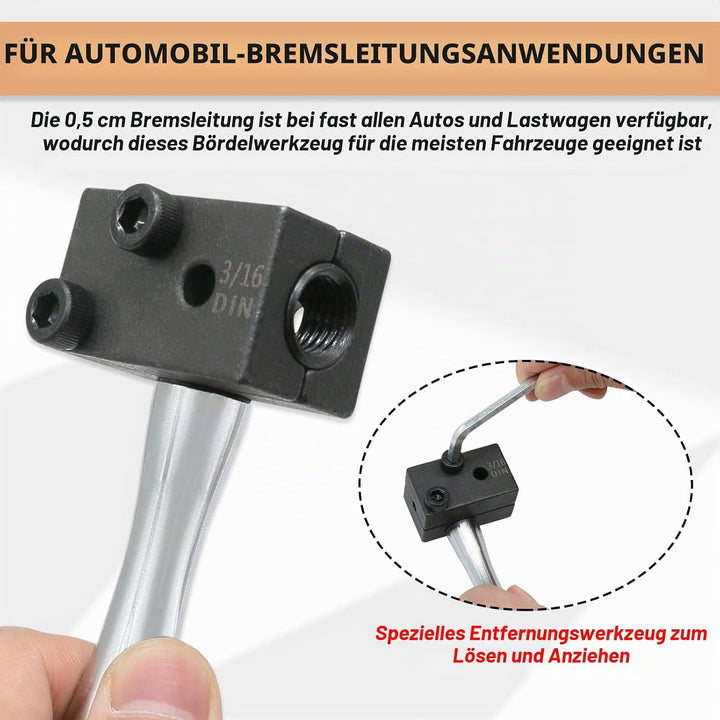 CHGJ DIN 3/16" bördelgerät bremsleitung, Hand Tube Flaring Tool für Auto Reparatur Bremsleitungen (4