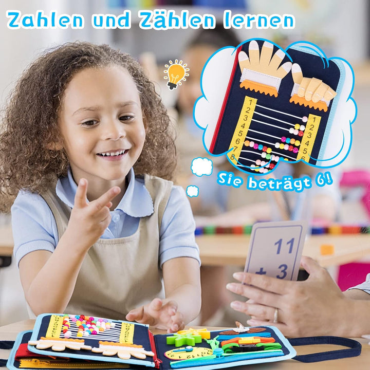 ACDAY Busy Board, Montessori Spielzeug für ab 1 2 3 4 Jahre Kleinkinder Baby Activity Board Quiet Bo