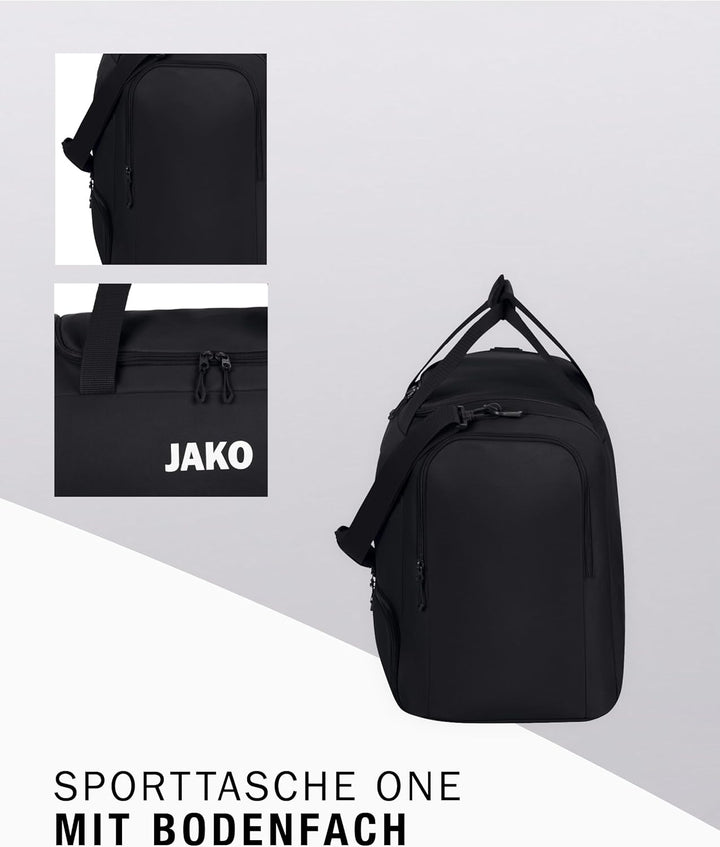 JAKO Sporttasche One mit Bodenfach, schwarz, L Schwarz L (ca. 83 Liter), Schwarz L (ca. 83 Liter)