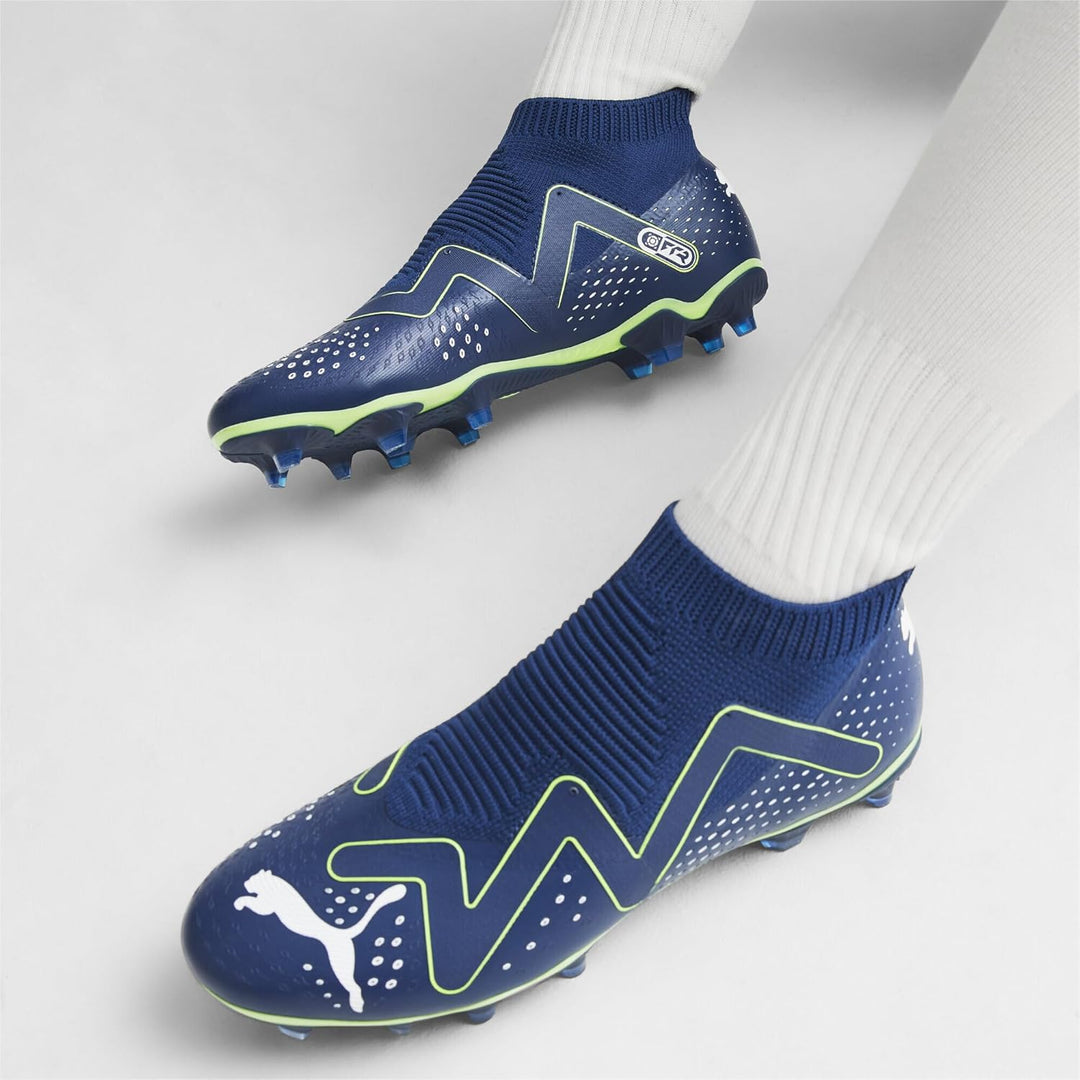 PUMA Herren Future Match+ Ll Fg/Ag Fussballschuh, 43 EU Persisches Blau Puma Wei&#xDF; Pro Gr&#xFC;n