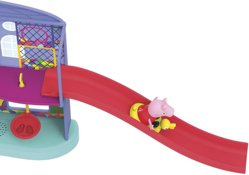 Peppa Pig Entertainment Center Spielset mit 2 Figuren Peppa und Rebecca Rabbit 7cm Hoch mit 8 Zubehö