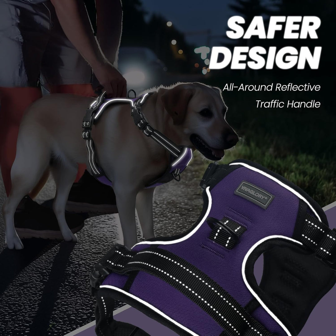 VIVAGLORY Easewalk Hundegeschirr, Anti Zug Hundegeschirr für Training & Spazieren, Anti Zieh Geschir