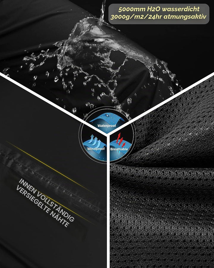 33,000ft Regenhose Damen Wasserdicht Atmungsaktiv Wanderhose Fahrrad Überziehhose Leichte Winddicht