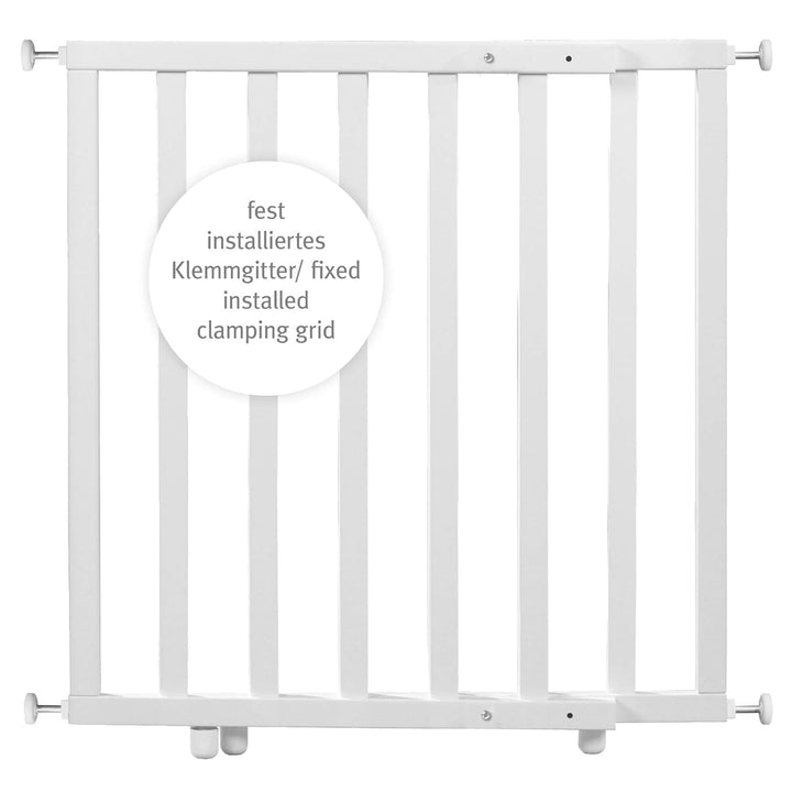 roba geschlossenes Türschutzgitter zum Klemmen, Schutzgitter natur, Klemmgitter mit variabler Breite