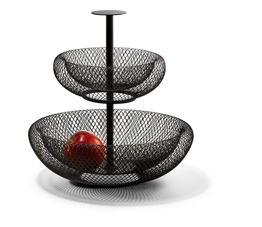 Philippi - MESH Etagere - Obst oder Brötchen Etagere 2 Ebenen- Modernes luftiges Design- die Etagere