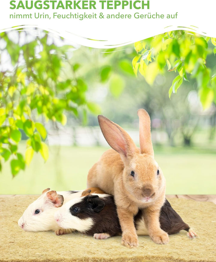 Nagerteppich aus 100% Hanf auf Rolle mit 5m Länge, 50cm Breite, 10mm dick, Hanfteppich für alle Arte