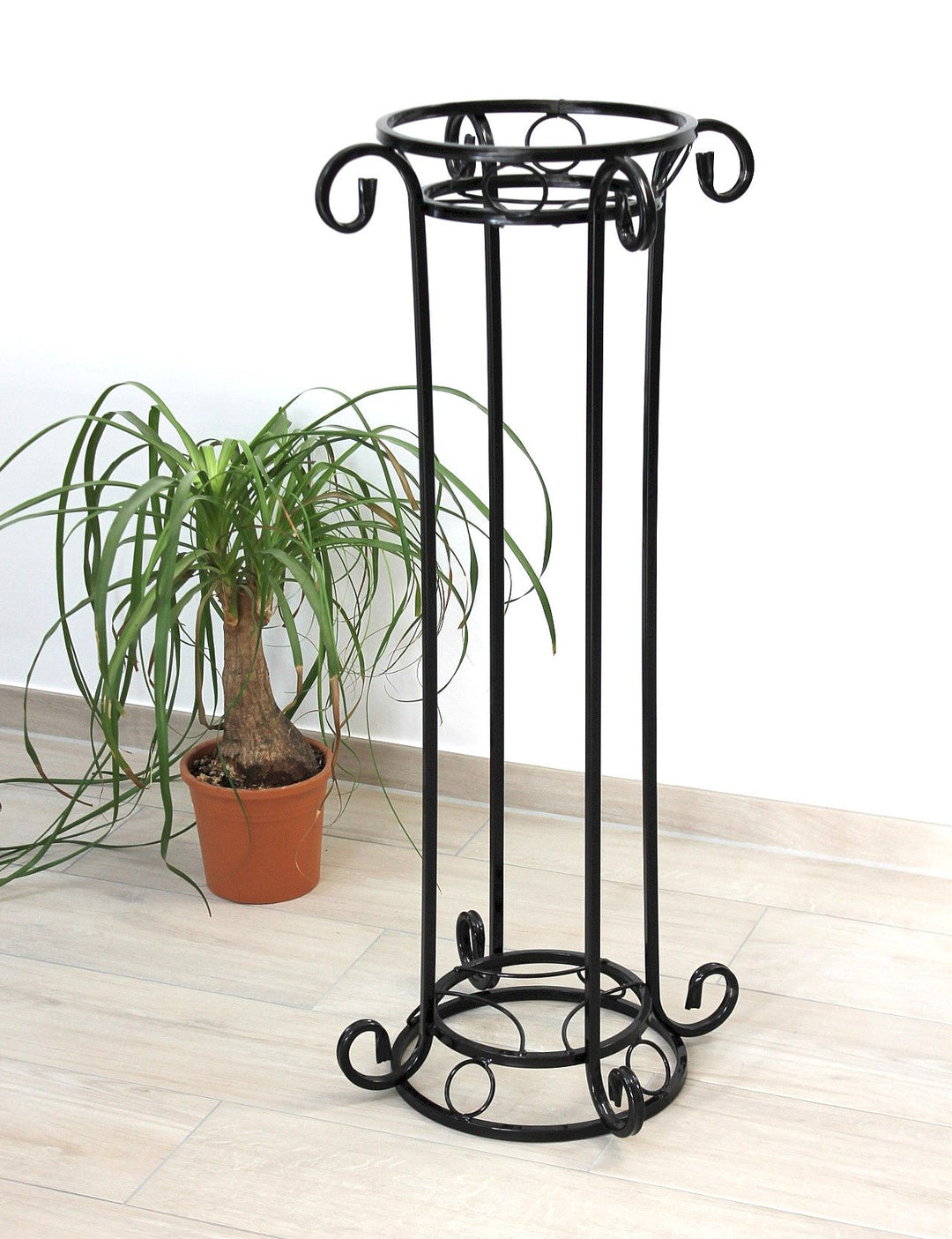 DanDiBo Blumensäule Metall Schwarz 97 cm Blumenständer KW042 Blumenhocker Pflanzenständer Pflanzensä