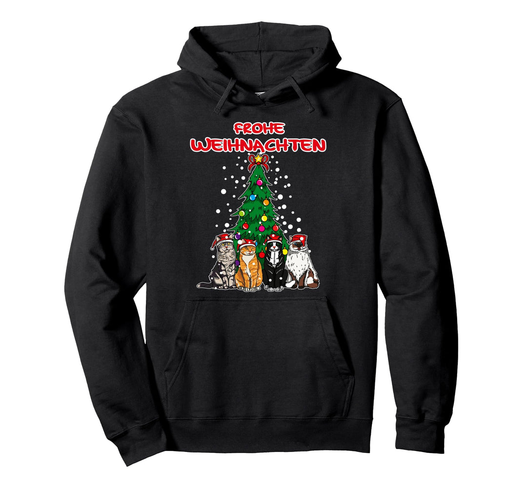 Frohe Weihnachten Kätzchen Katzen Weihnachtsbaum Geschenk Pullover Hoodie