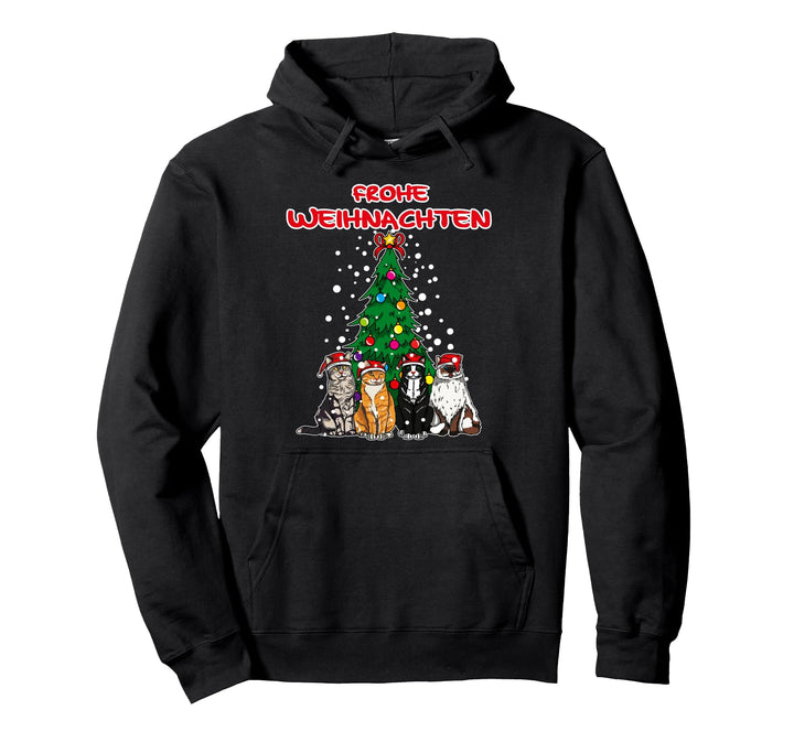 Frohe Weihnachten Kätzchen Katzen Weihnachtsbaum Geschenk Pullover Hoodie