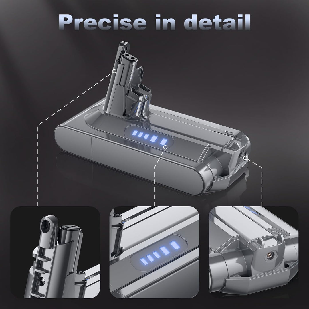 V10 Akku 6000mAh Ersatzakku für Dyson Akku V10,6.0Ah Kompatibel mit Dyson V10 SV12 Animal Absolute M