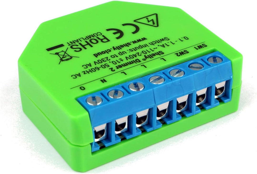 Shelly Dimmer 2 – Smart Home WLAN Dimmer, Alexa, Echo & Google Home kompatibel, ohne Hub, Nachrüsten