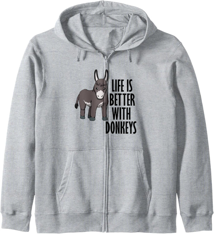 Baby Esel Leben lustiger Spruch Kapuzenjacke