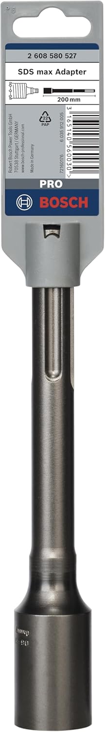 Bosch Pro Adapter für 2tlg. Hohl-Bohrkronen SDS-max-9 Core Cutter (Länge: 200 mm) Adapter (Länge: 20