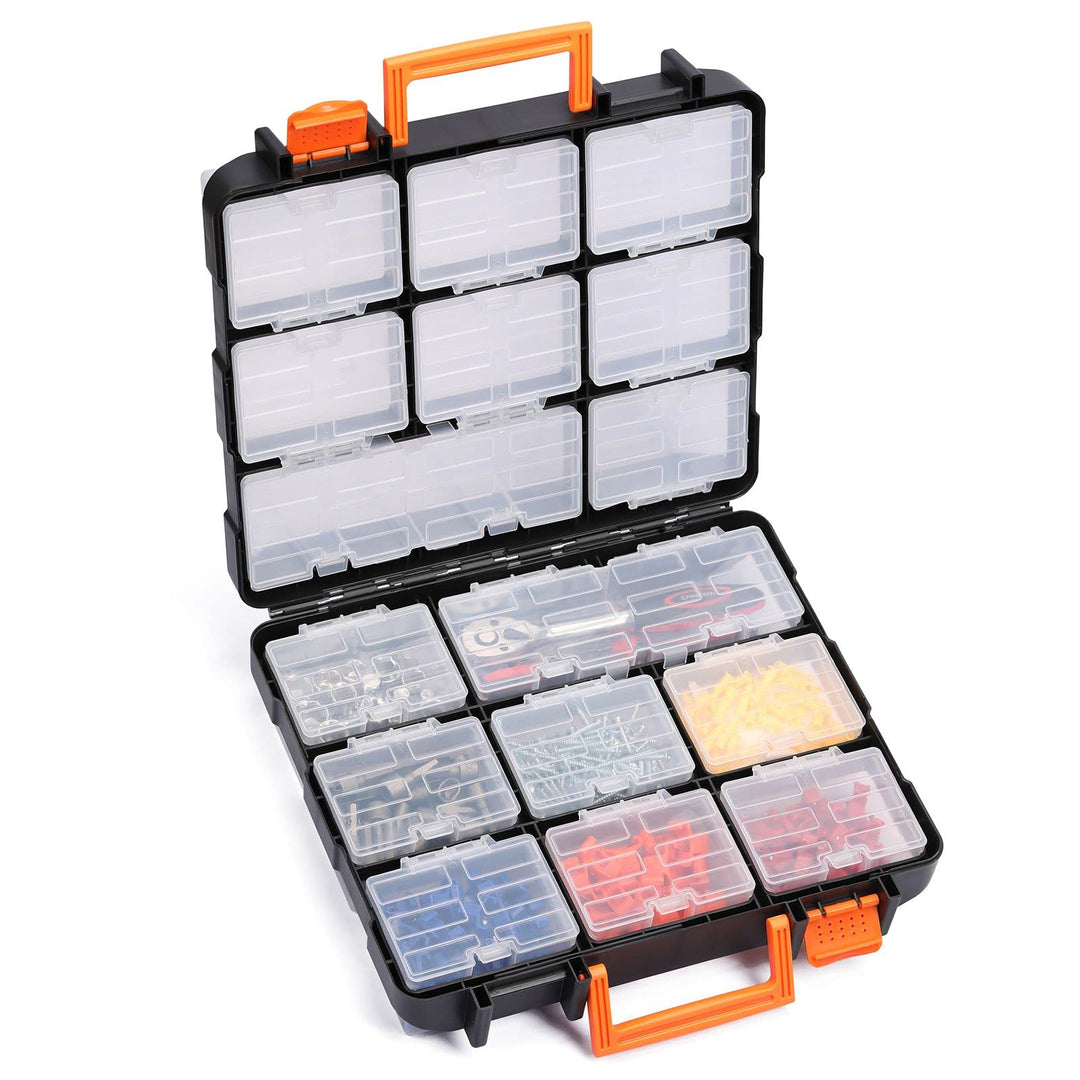 Mayouko 16 Compartments Detachable Toolbox Organizer,Hardware Organizer Box with Removable Sections,