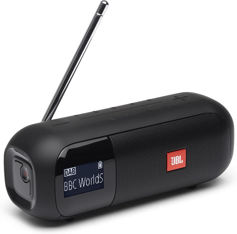 JBL Tuner 2 Radiorekorder in Schwarz – Tragbarer Bluetooth Lautsprecher mit MP3, DAB+ & UKW Radio –