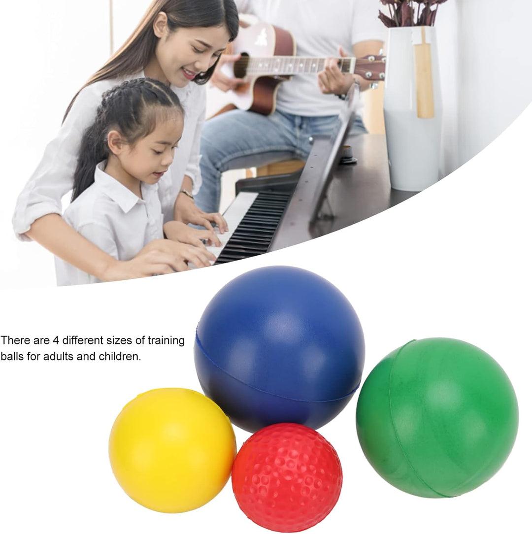 4pcs Handübungen, 4pcs Ball Klavierfinger -Training Grip Schwamm Kugeln Muskeln Stärkung der Stärke